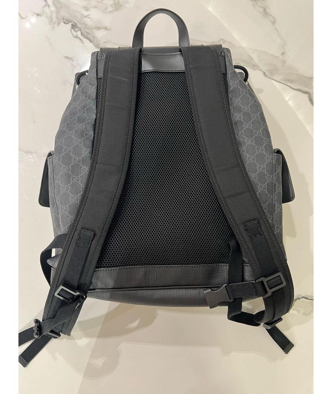 GUCCI Черный кожаный рюкзак, фото 2