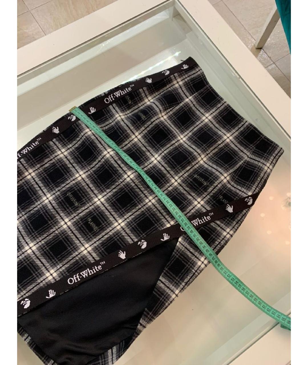 OFF-WHITE Черная хлопковая юбка миди, фото 6