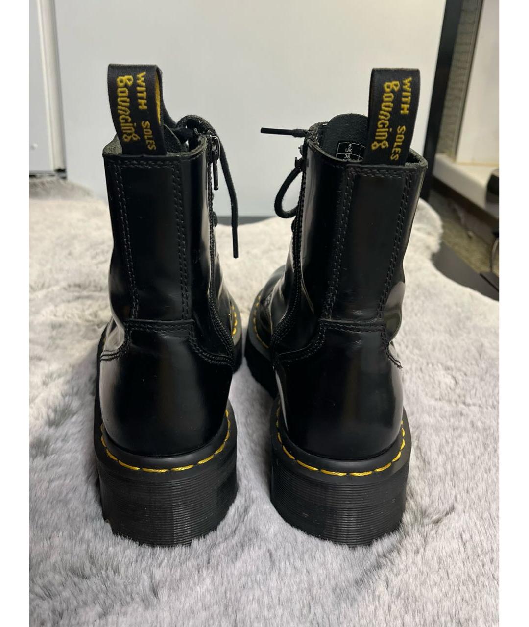 DR. MARTENS Черные кожаные ботинки, фото 4