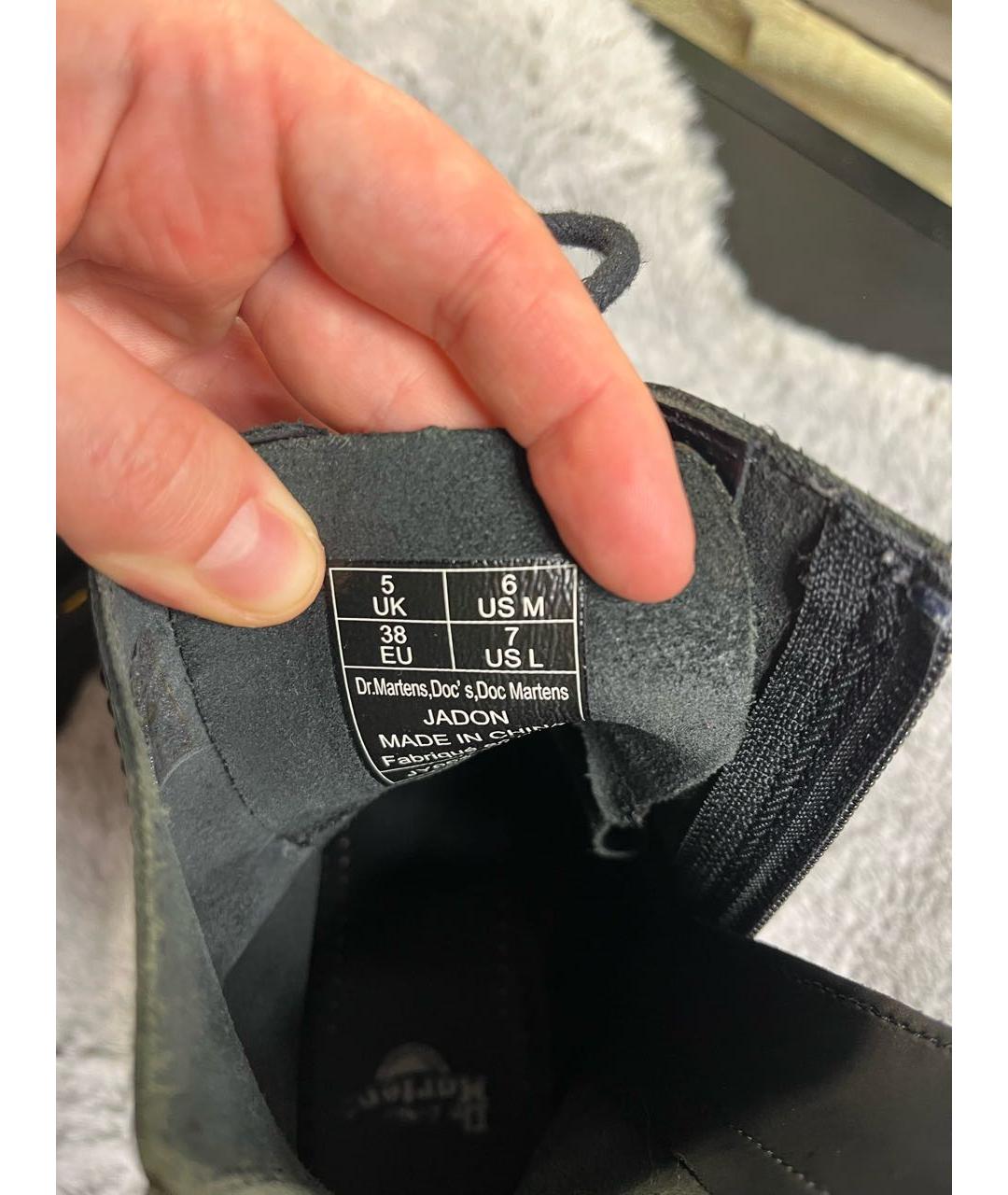 DR. MARTENS Черные кожаные ботинки, фото 6