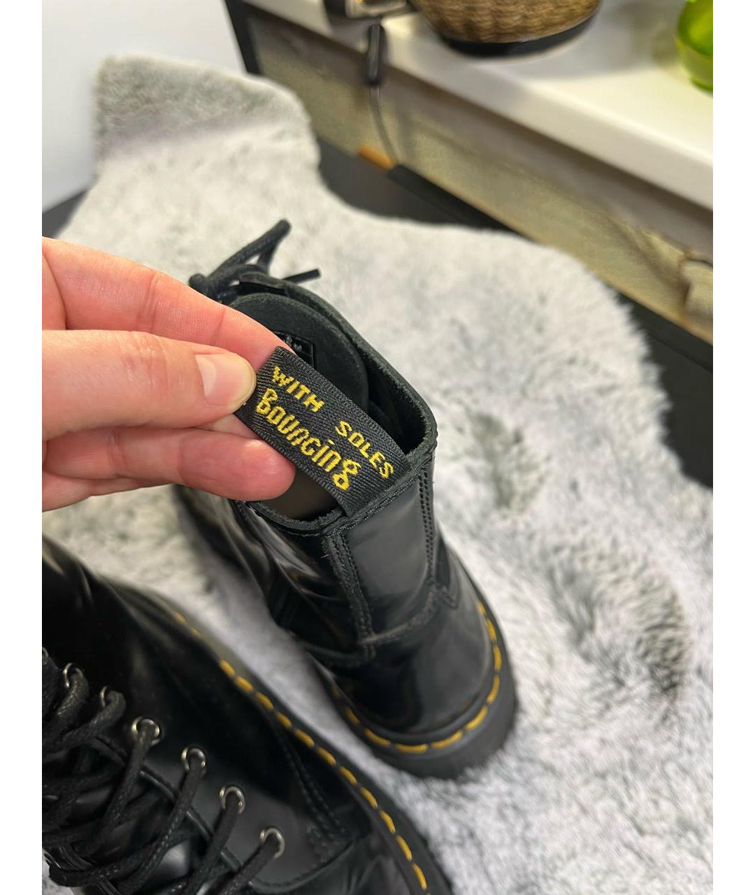 DR. MARTENS Черные кожаные ботинки, фото 8