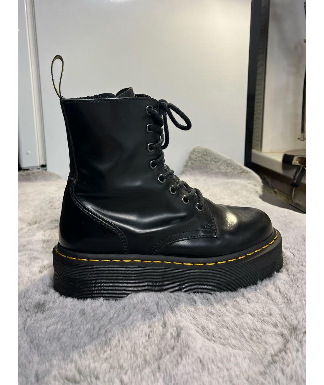 DR. MARTENS Черные кожаные ботинки, фото 9