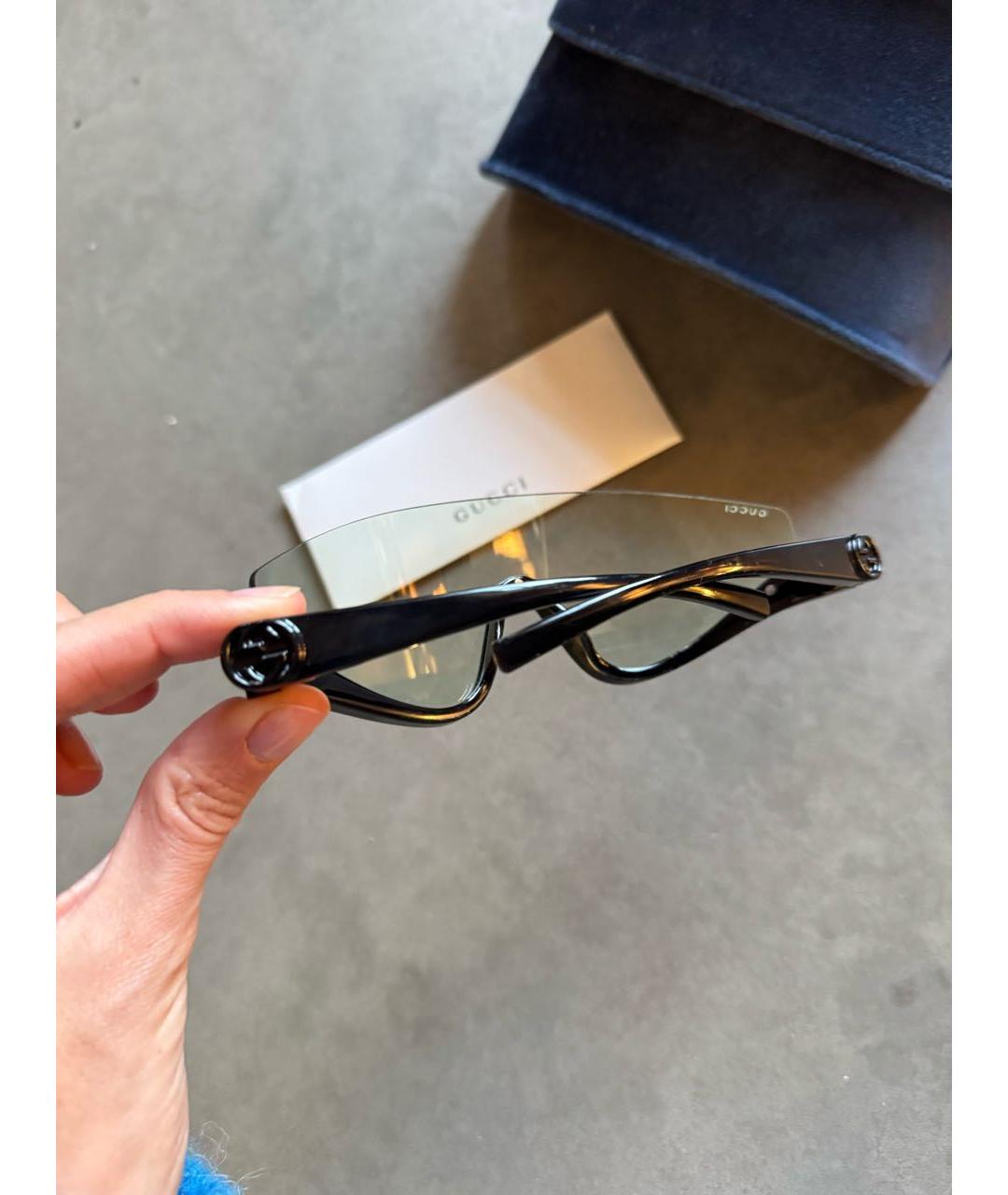 GUCCI Черные пластиковые солнцезащитные очки, фото 3