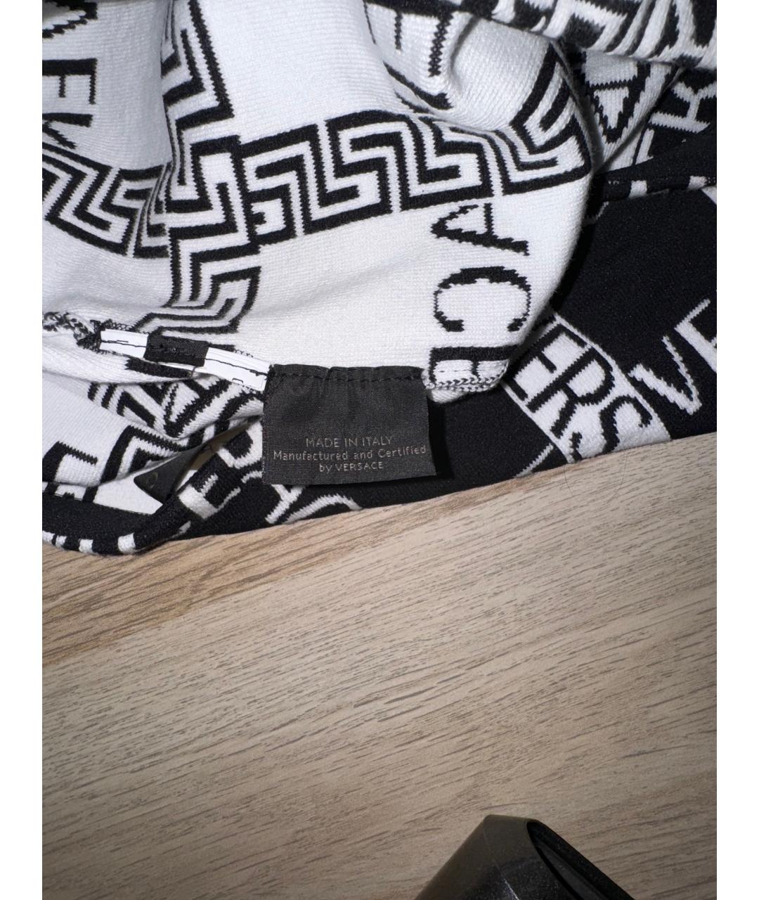 VERSACE Черный хлопко-эластановый костюм с юбками, фото 5