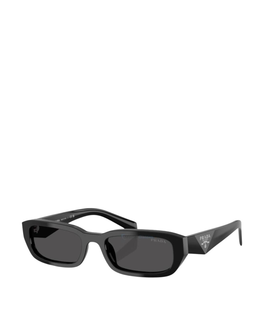 PRADA Черные пластиковые солнцезащитные очки, фото 1