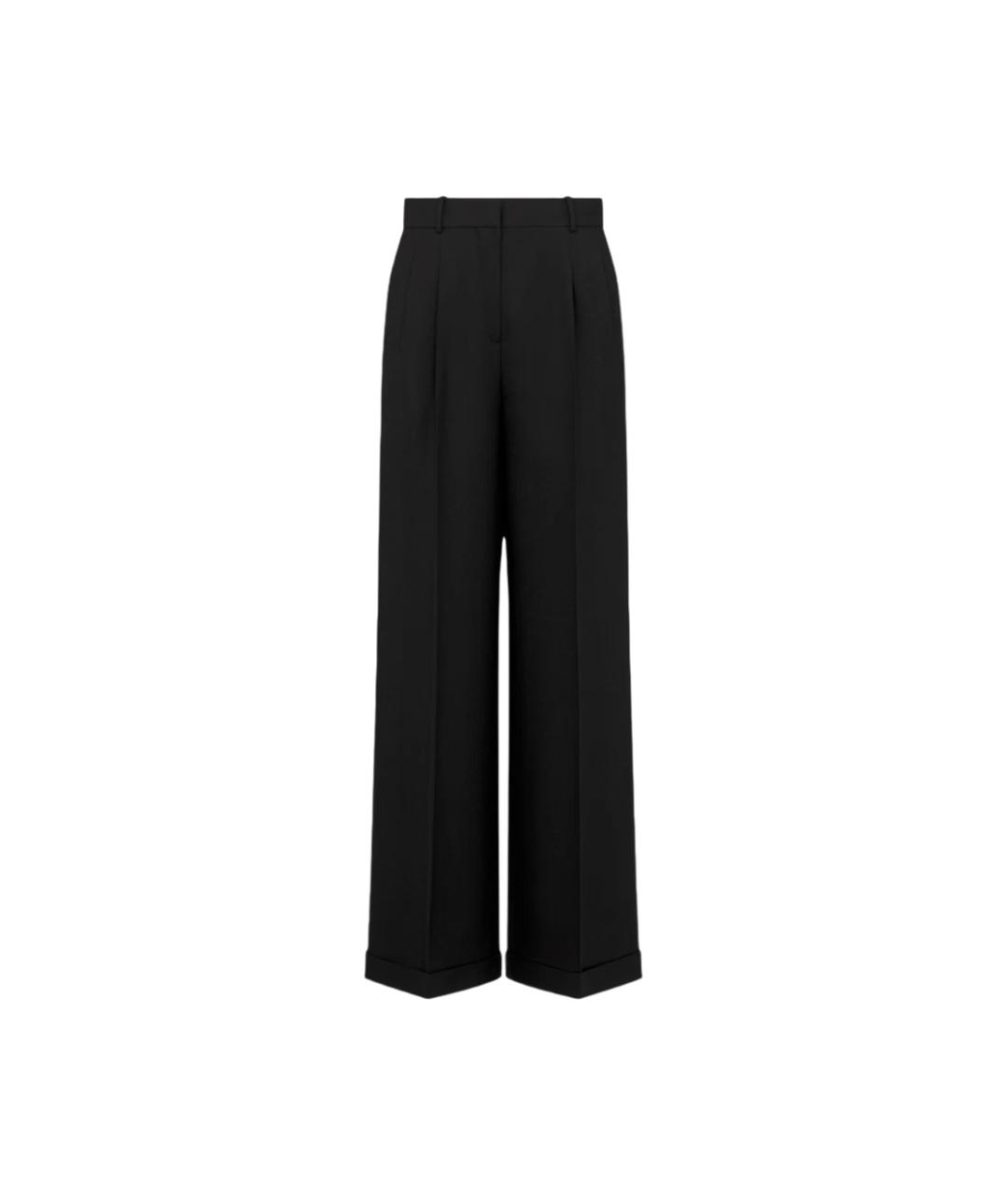 CHRISTIAN DIOR Черные шерстяные прямые брюки, фото 1