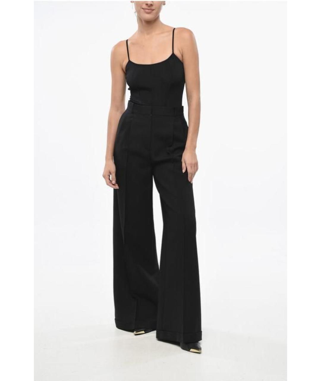 CHRISTIAN DIOR Черные шерстяные прямые брюки, фото 2