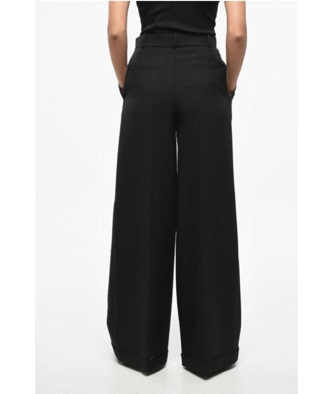 CHRISTIAN DIOR Черные шерстяные прямые брюки, фото 3