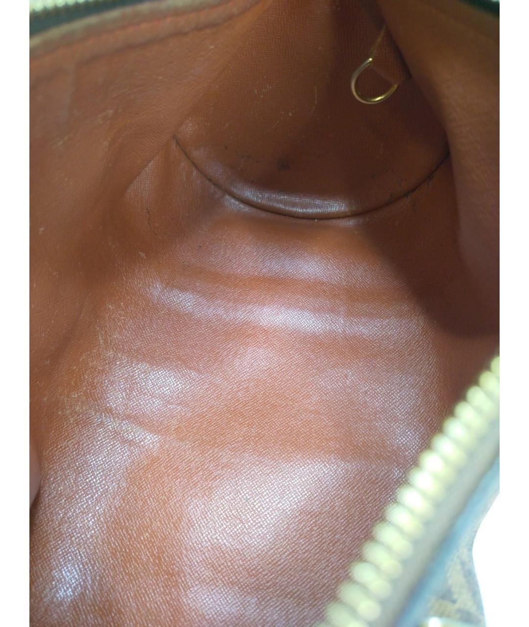 LOUIS VUITTON Коричневая кожаная сумка с короткими ручками, фото 5