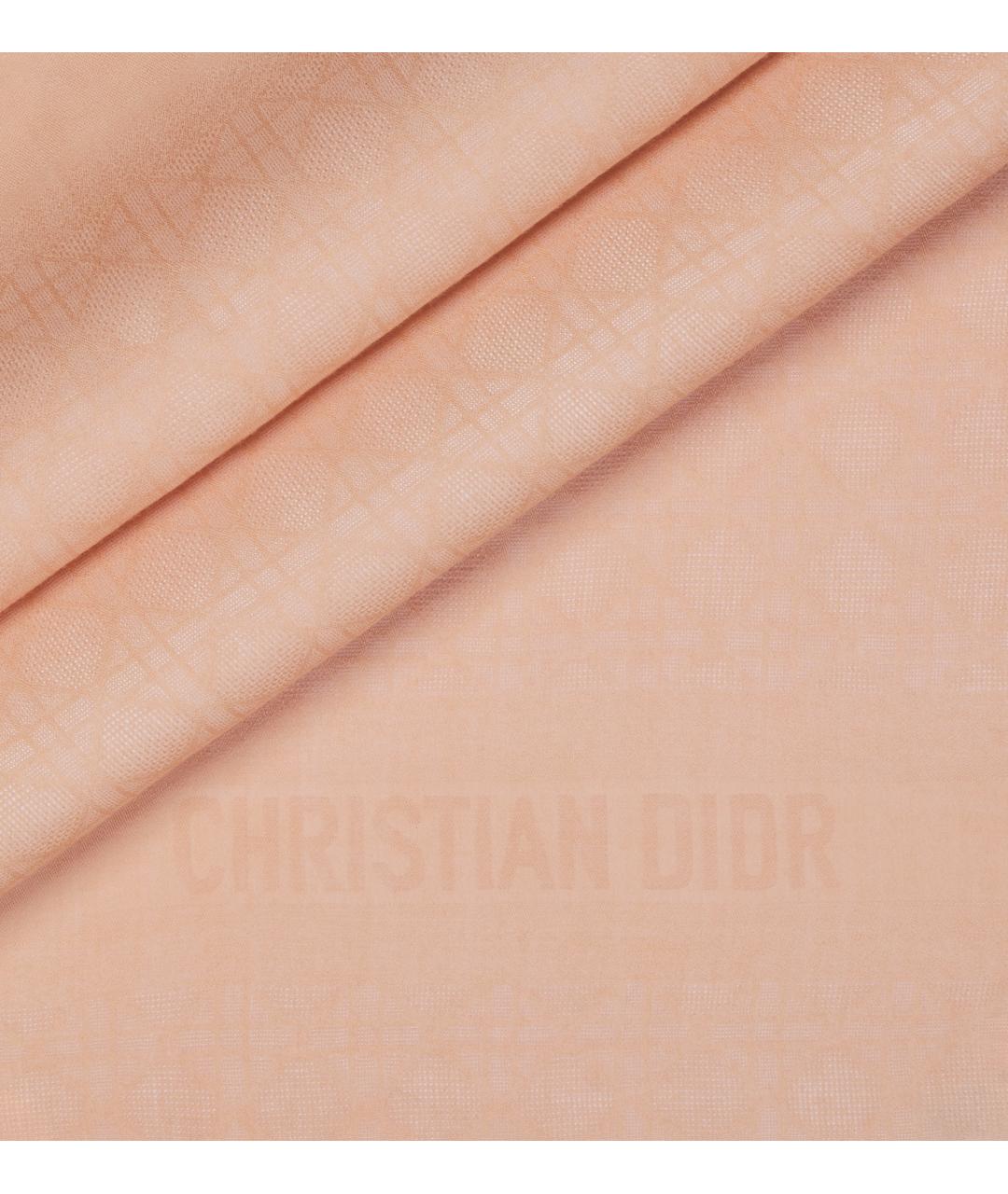 CHRISTIAN DIOR Розовый кашемировый шарф, фото 4