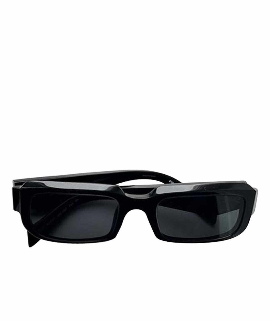 PRADA Черные пластиковые солнцезащитные очки, фото 1