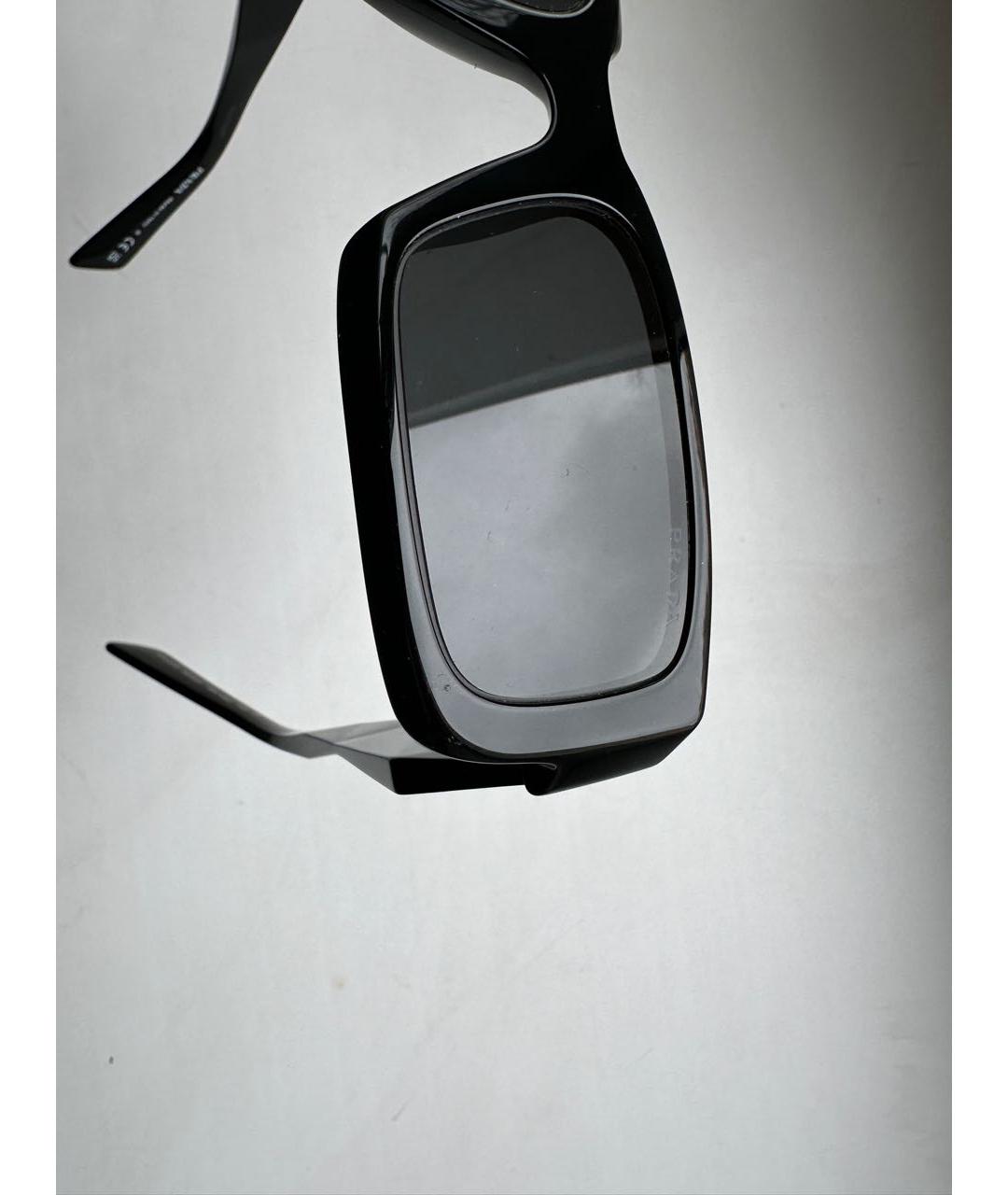 PRADA Черные пластиковые солнцезащитные очки, фото 7