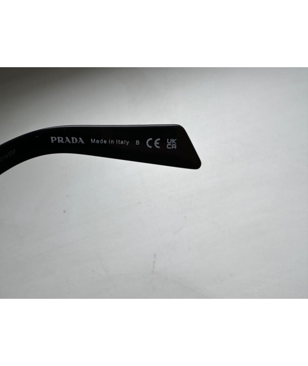 PRADA Черные пластиковые солнцезащитные очки, фото 6