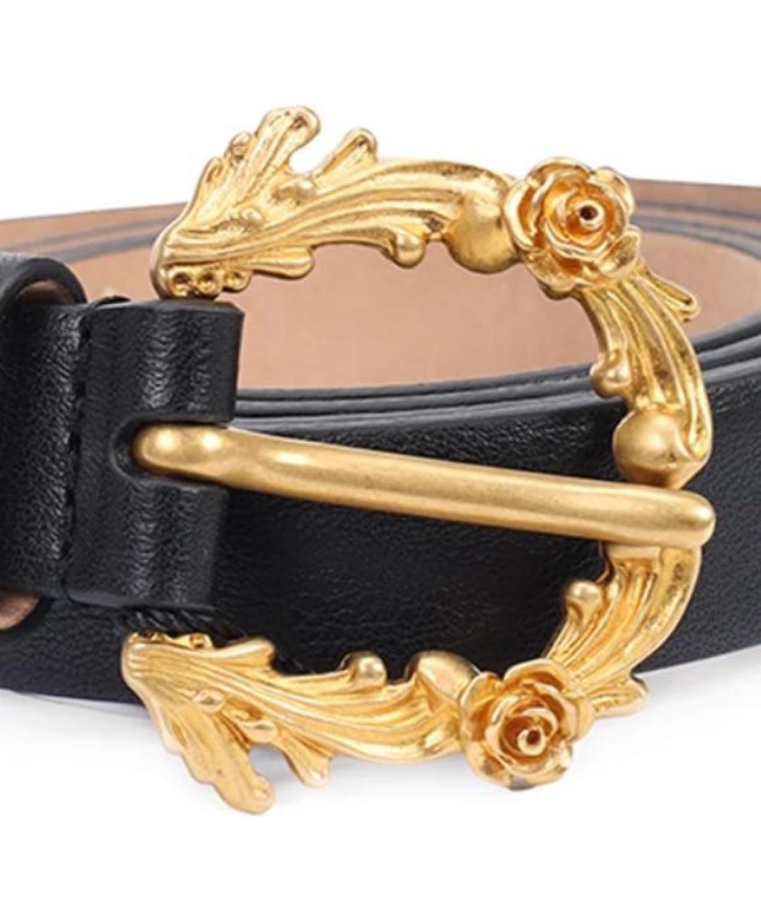 DOLCE&GABBANA Черный кожаный ремень, фото 6