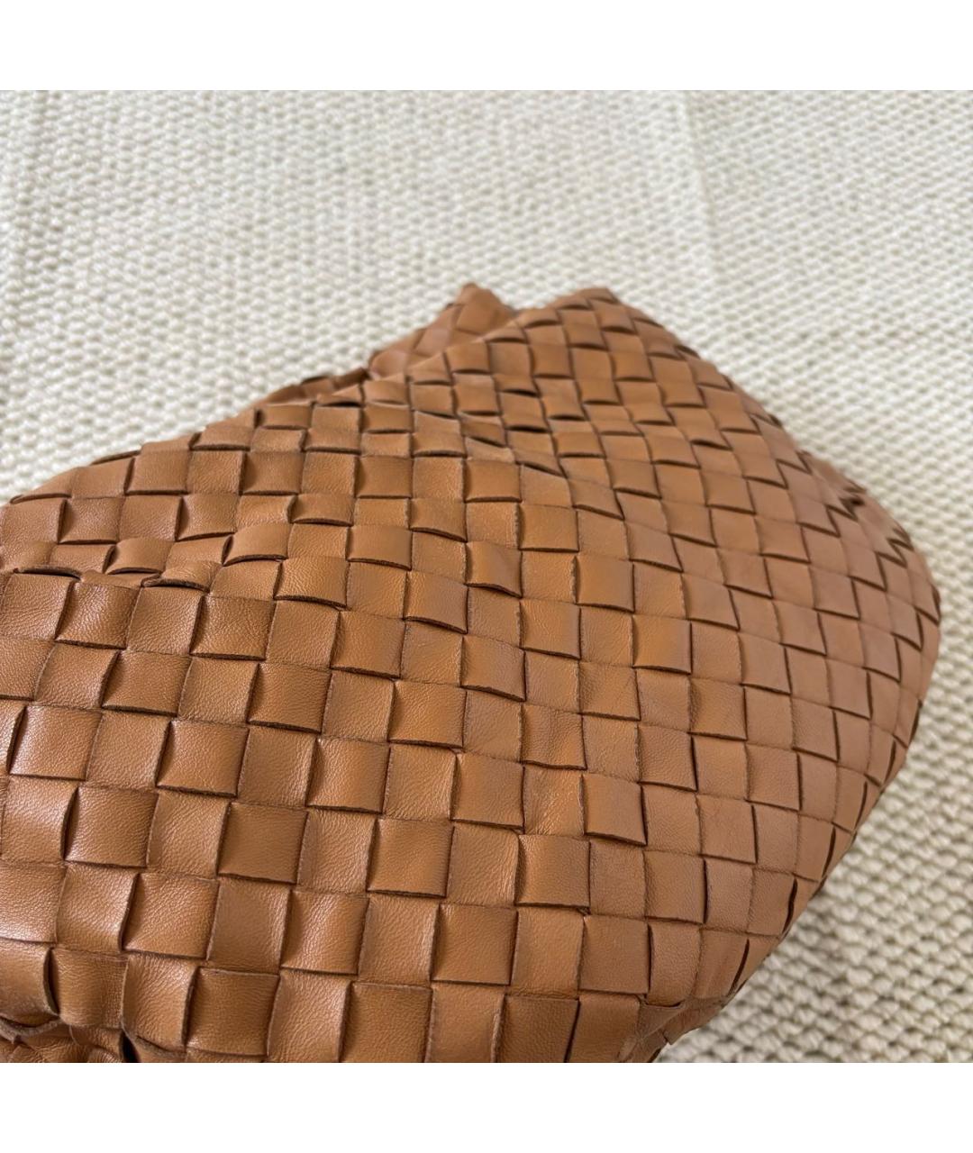 BOTTEGA VENETA Коричневая кожаная сумка через плечо, фото 8