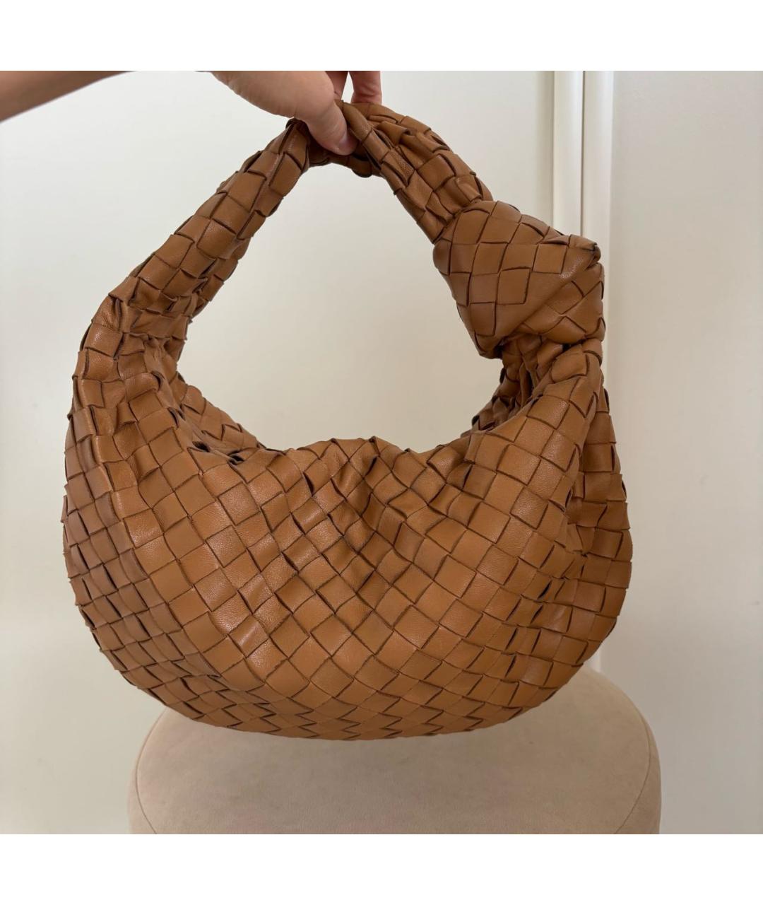 BOTTEGA VENETA Коричневая кожаная сумка через плечо, фото 9