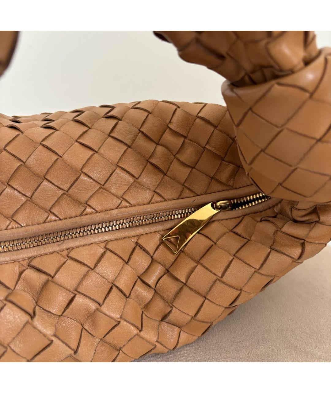 BOTTEGA VENETA Коричневая кожаная сумка через плечо, фото 4