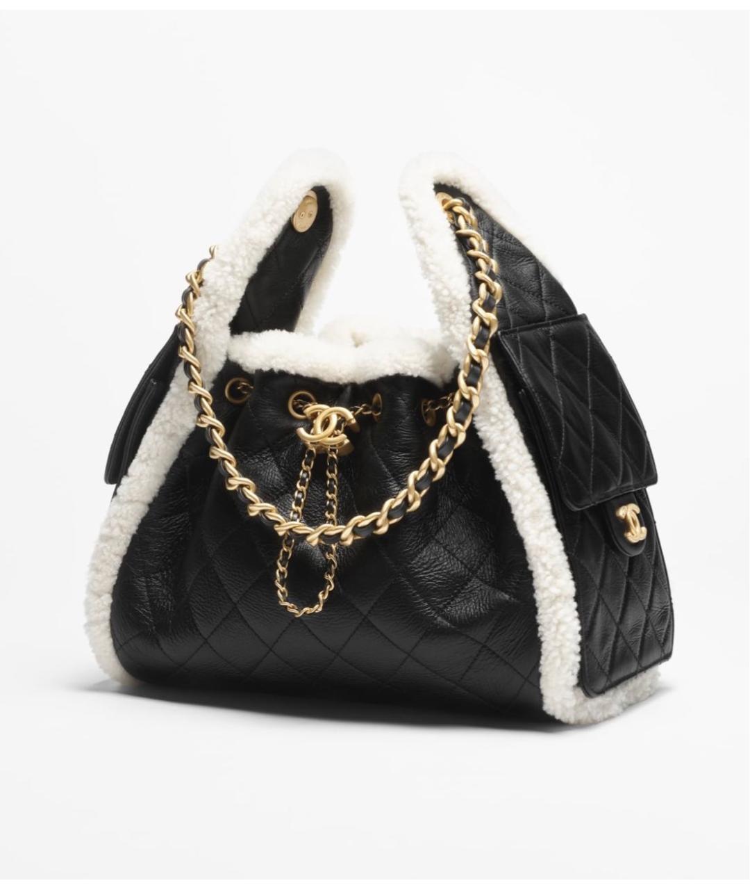 CHANEL Черная кожаная сумка тоут, фото 2