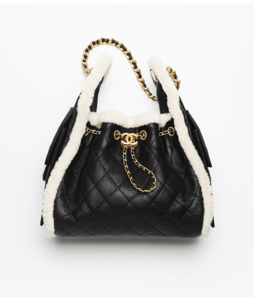 CHANEL Черная кожаная сумка тоут, фото 6