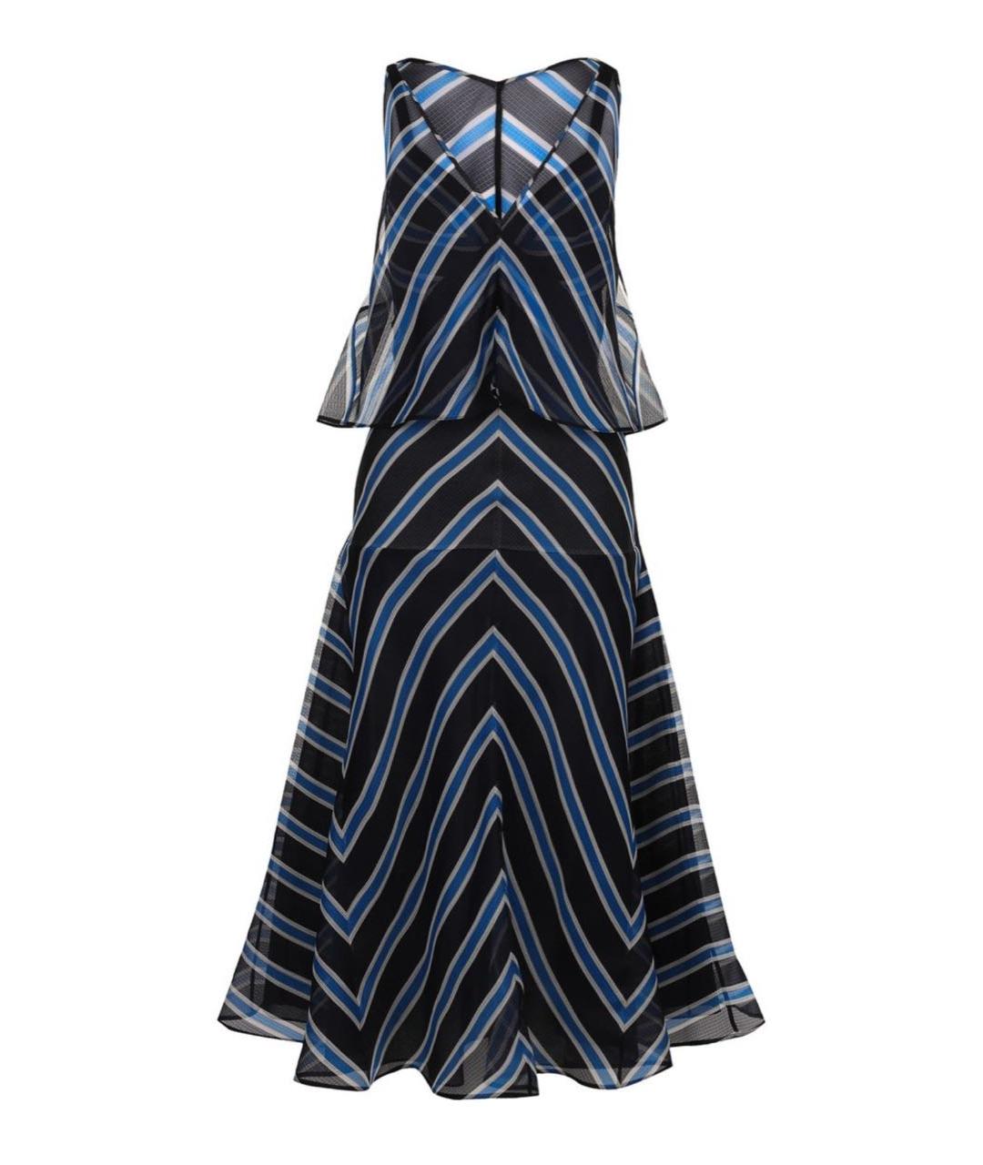 FENDI Синее шелковое коктейльное платье, фото 1