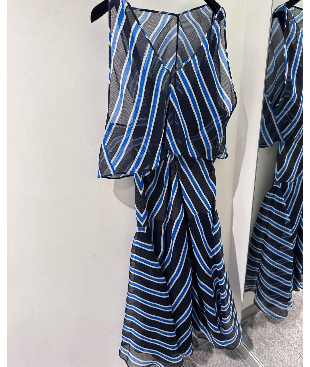 FENDI Синее шелковое коктейльное платье, фото 8