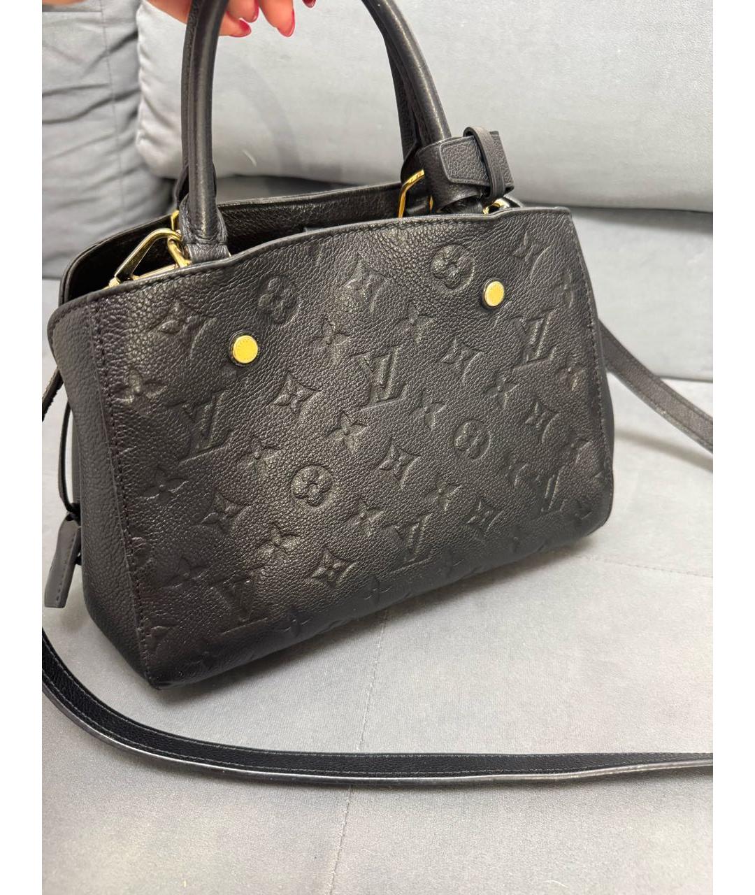 LOUIS VUITTON Черная кожаная сумка через плечо, фото 2