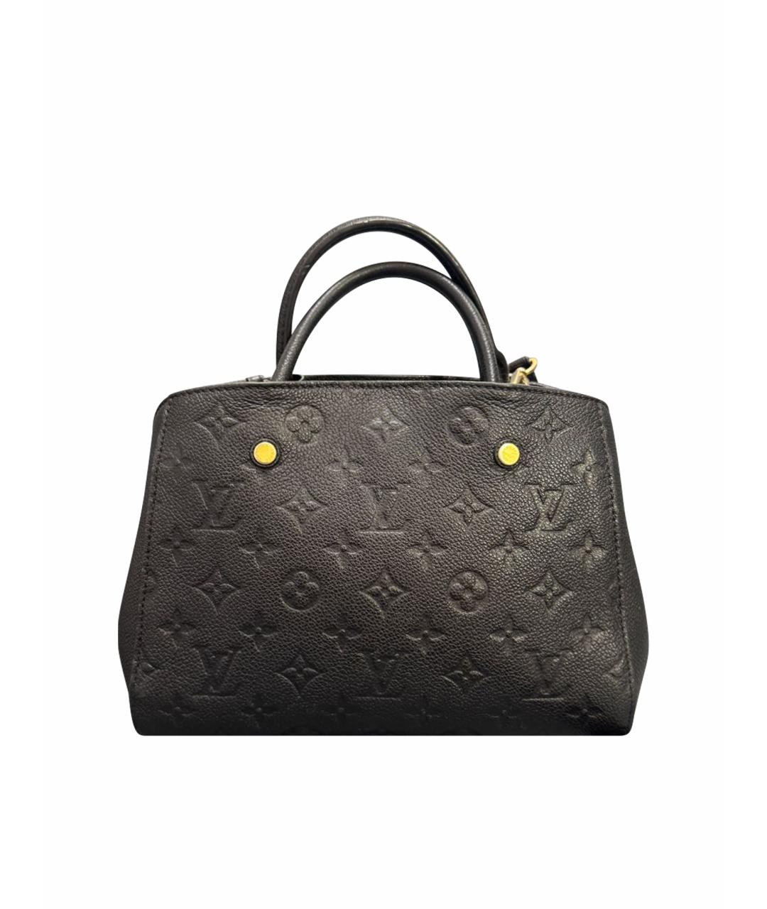 LOUIS VUITTON Черная кожаная сумка через плечо, фото 1