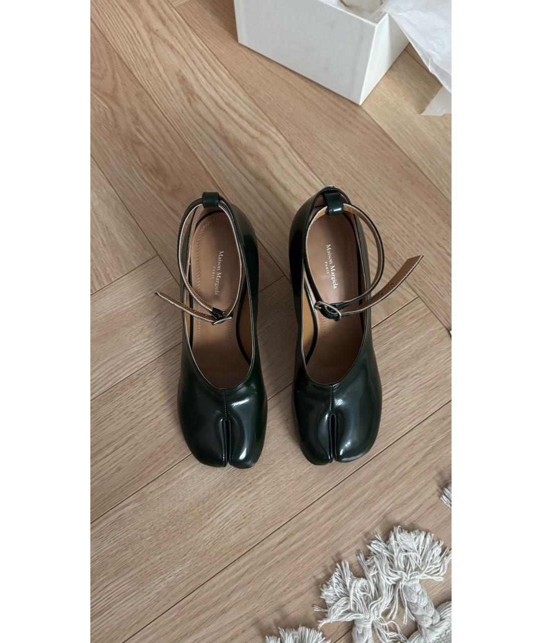 MAISON MARGIELA Черные туфли из лакированной кожи, фото 3
