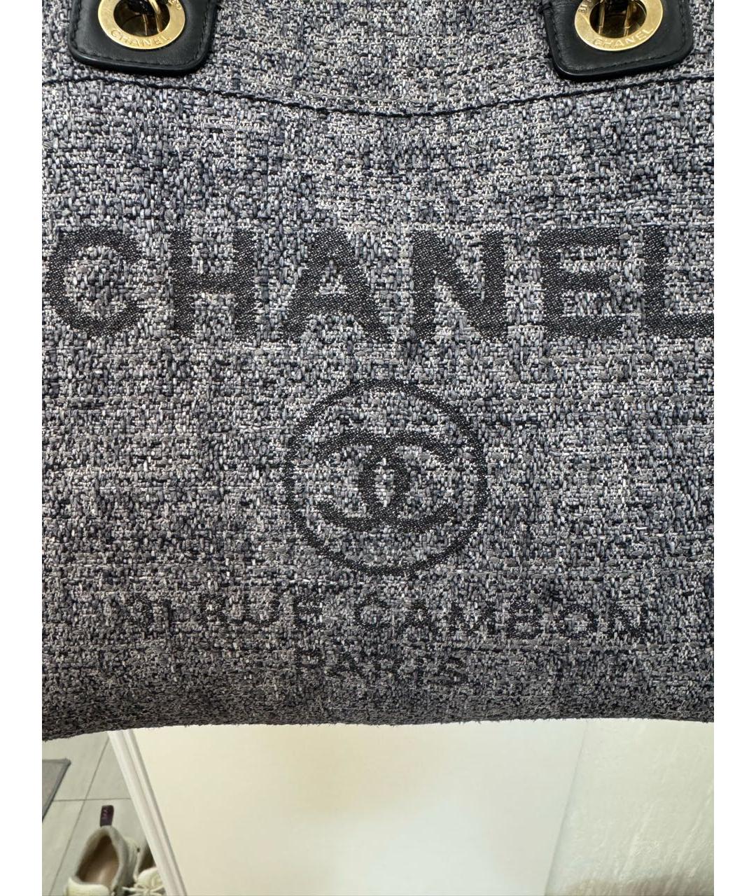 CHANEL Серая твидовая сумка через плечо, фото 5