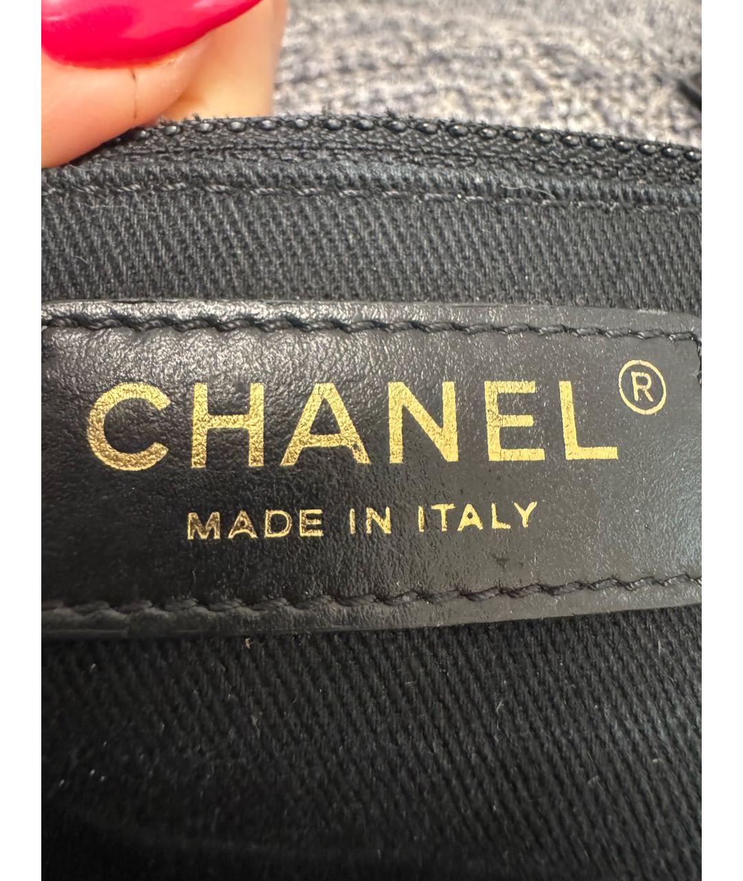 CHANEL Серая твидовая сумка через плечо, фото 2
