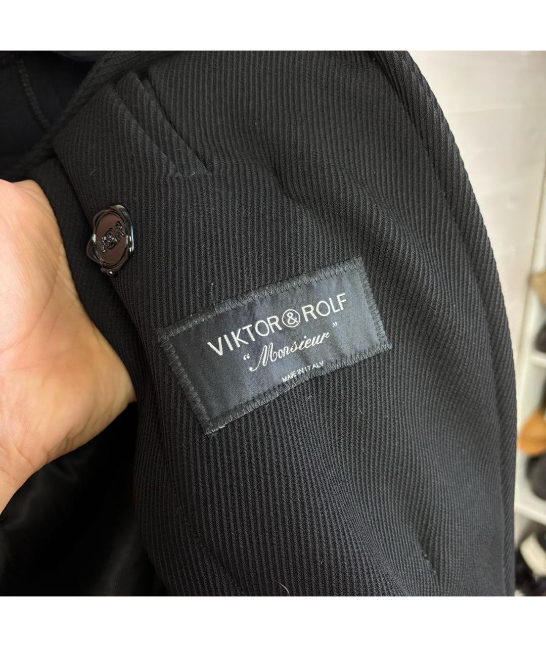 VIKTOR & ROLF Черное шерстяное пальто, фото 4