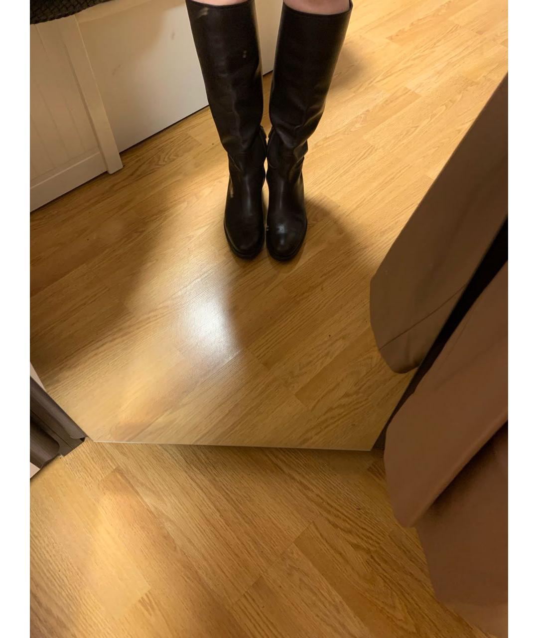 BOTTEGA VENETA Коричневые кожаные сапоги, фото 3