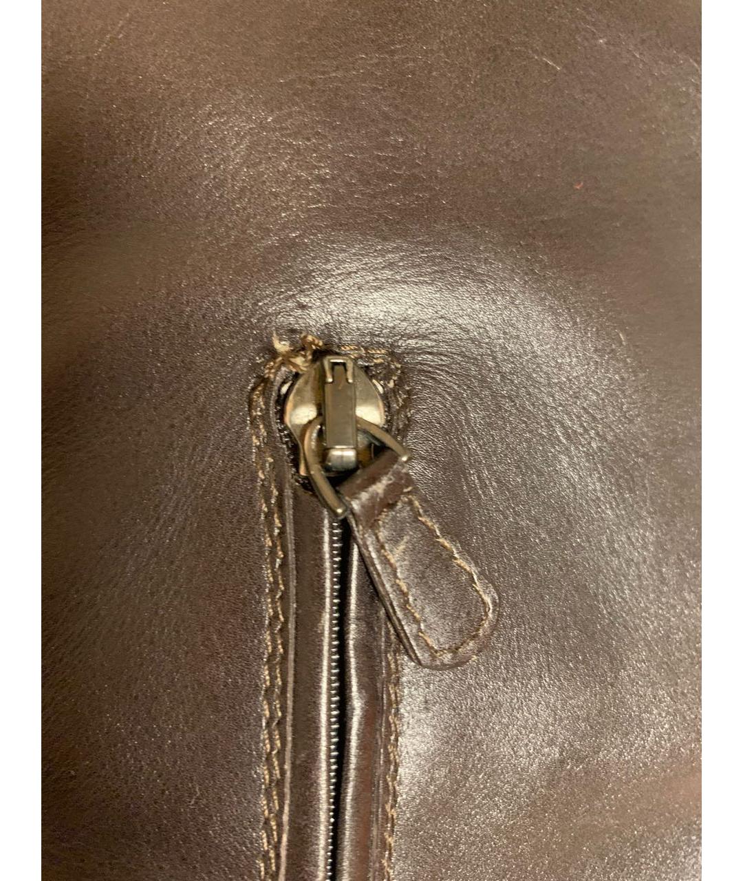 BOTTEGA VENETA Коричневые кожаные сапоги, фото 8