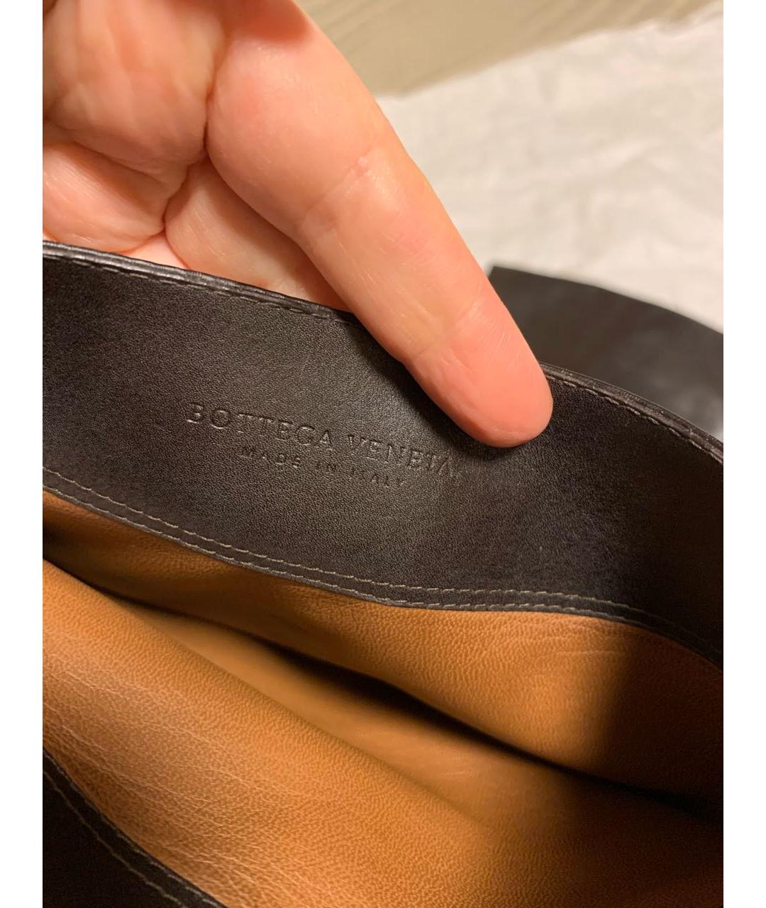 BOTTEGA VENETA Коричневые кожаные сапоги, фото 6