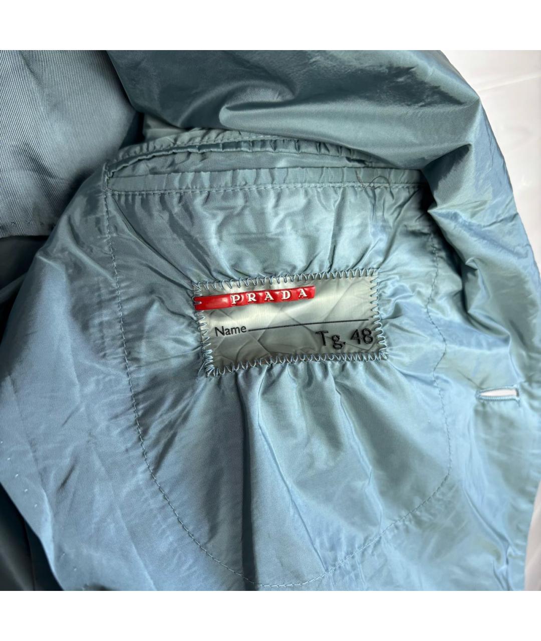 PRADA Голубой синтетический пиджак, фото 4