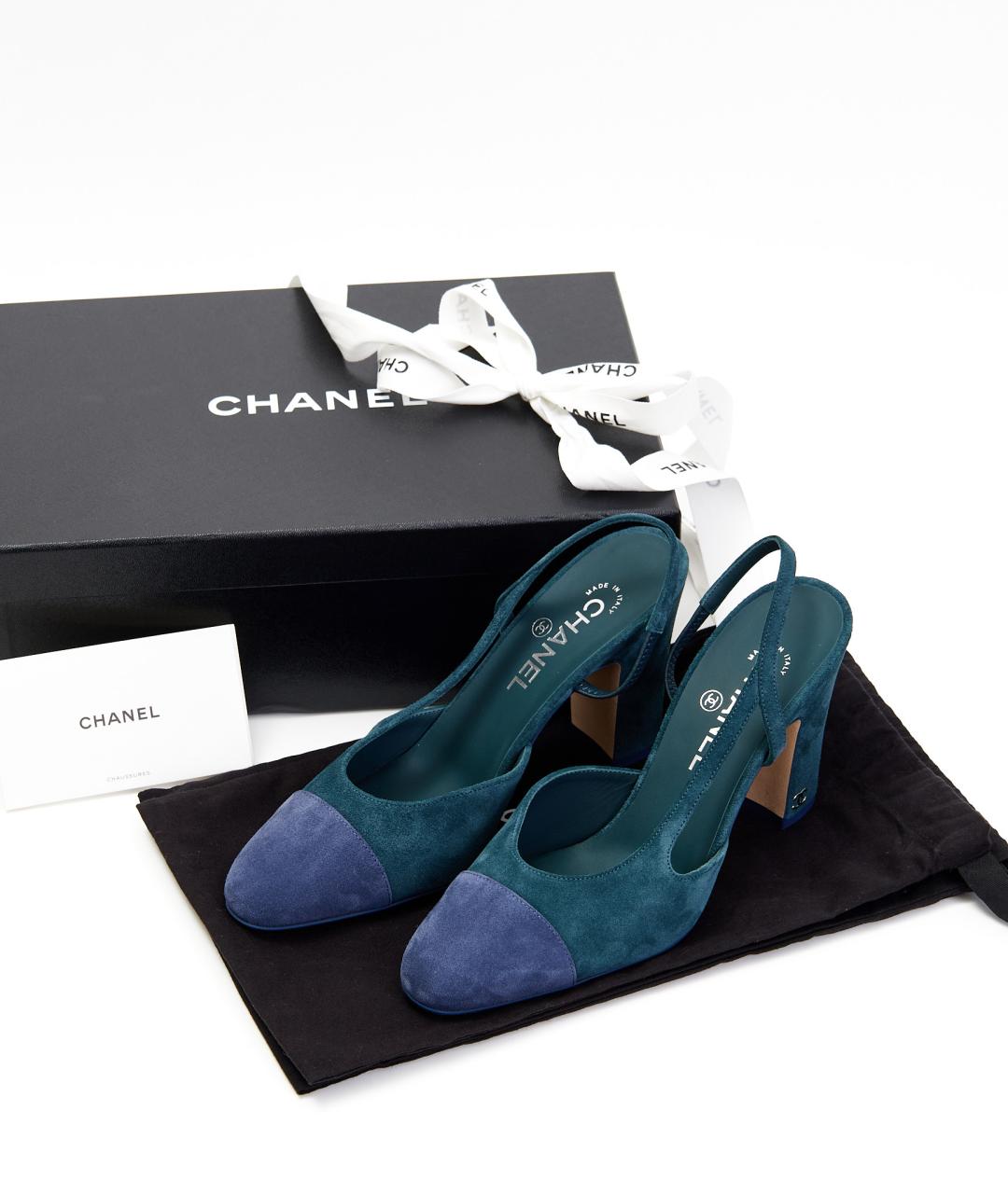 CHANEL Зеленые замшевые туфли, фото 7