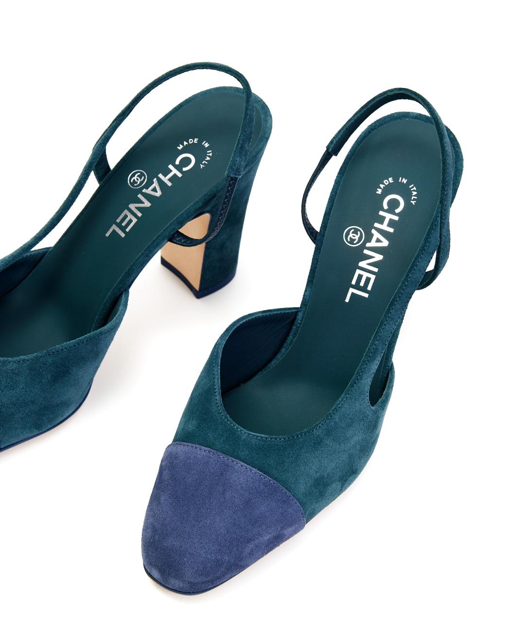 CHANEL Зеленые замшевые туфли, фото 4