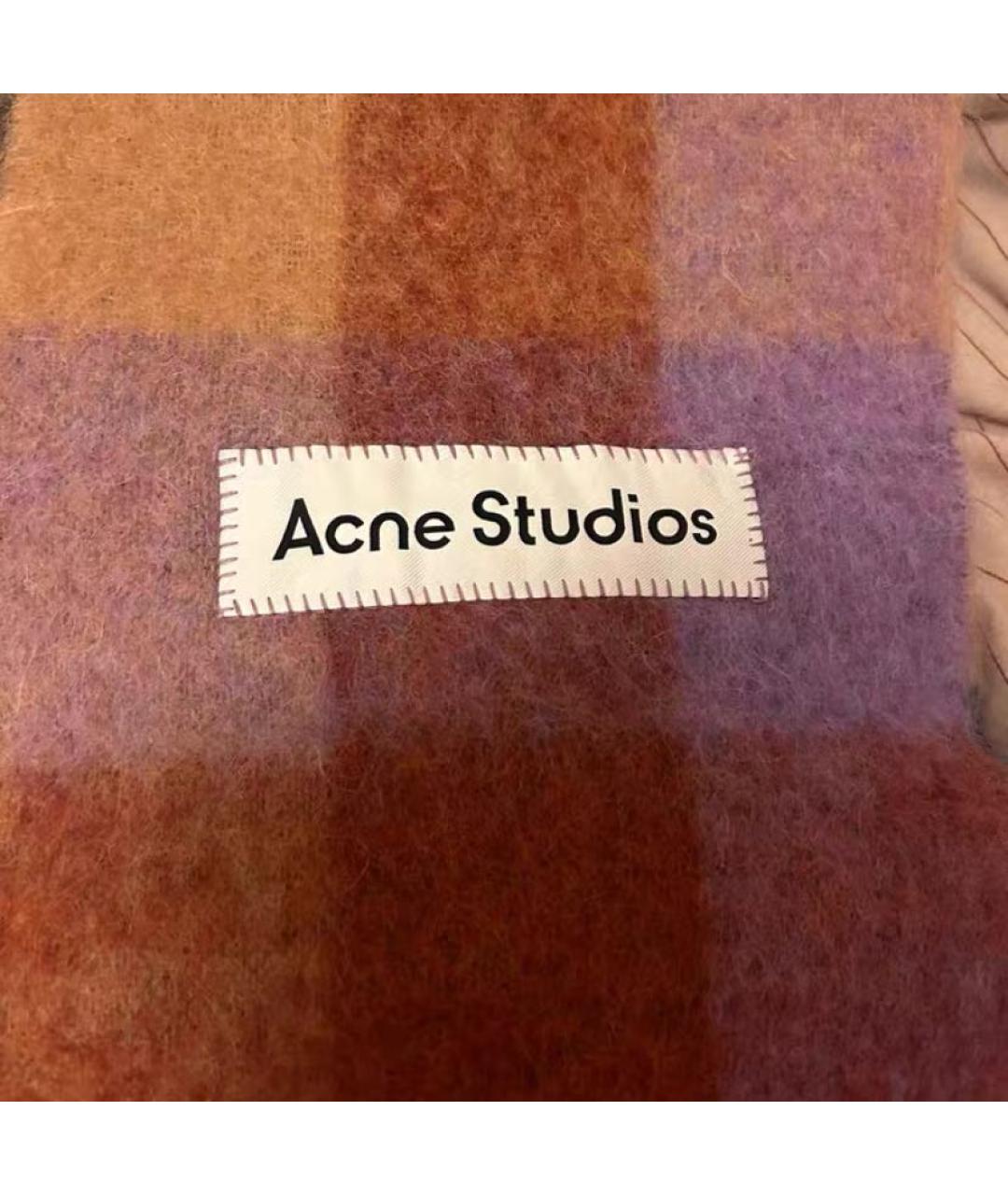 ACNE STUDIOS Красный шерстяной шарф, фото 2