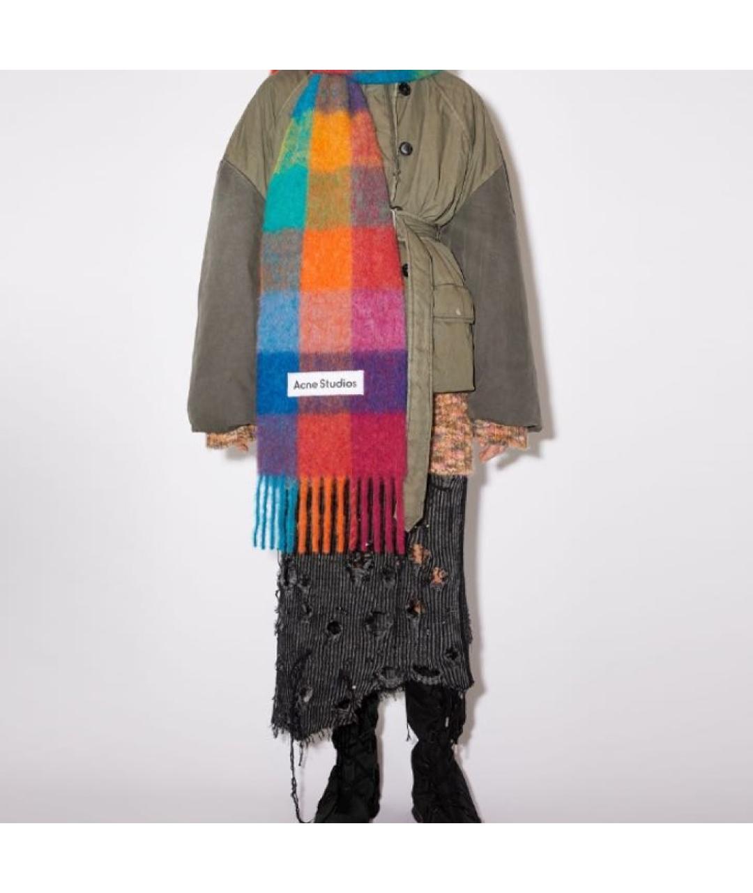ACNE STUDIOS Мульти шерстяной шарф, фото 4