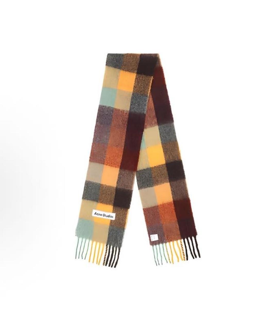 ACNE STUDIOS Мульти шерстяной шарф, фото 4