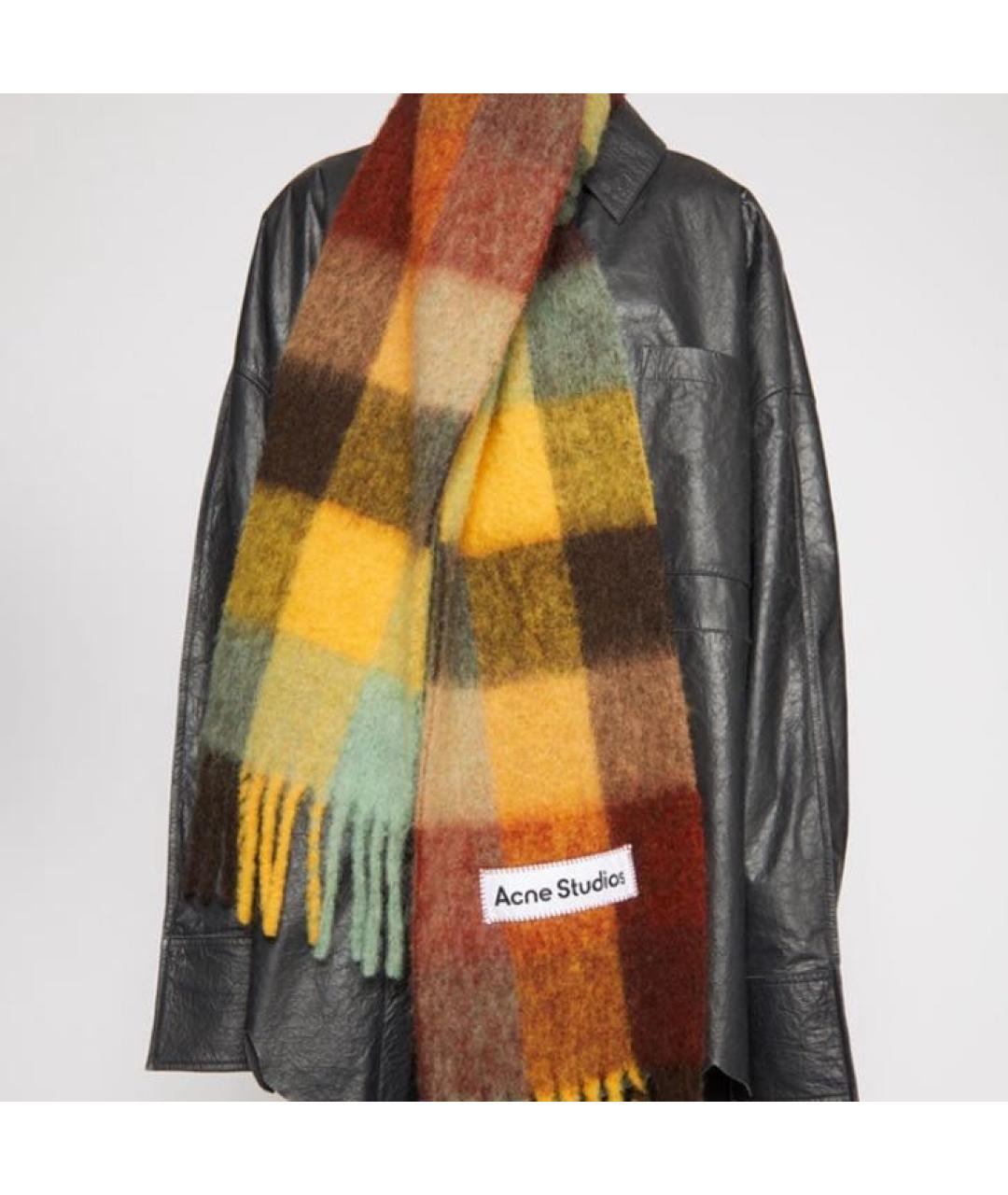 ACNE STUDIOS Мульти шерстяной шарф, фото 2