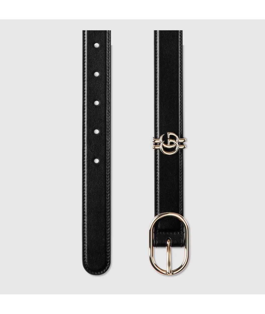 GUCCI Черный кожаный ремень, фото 2