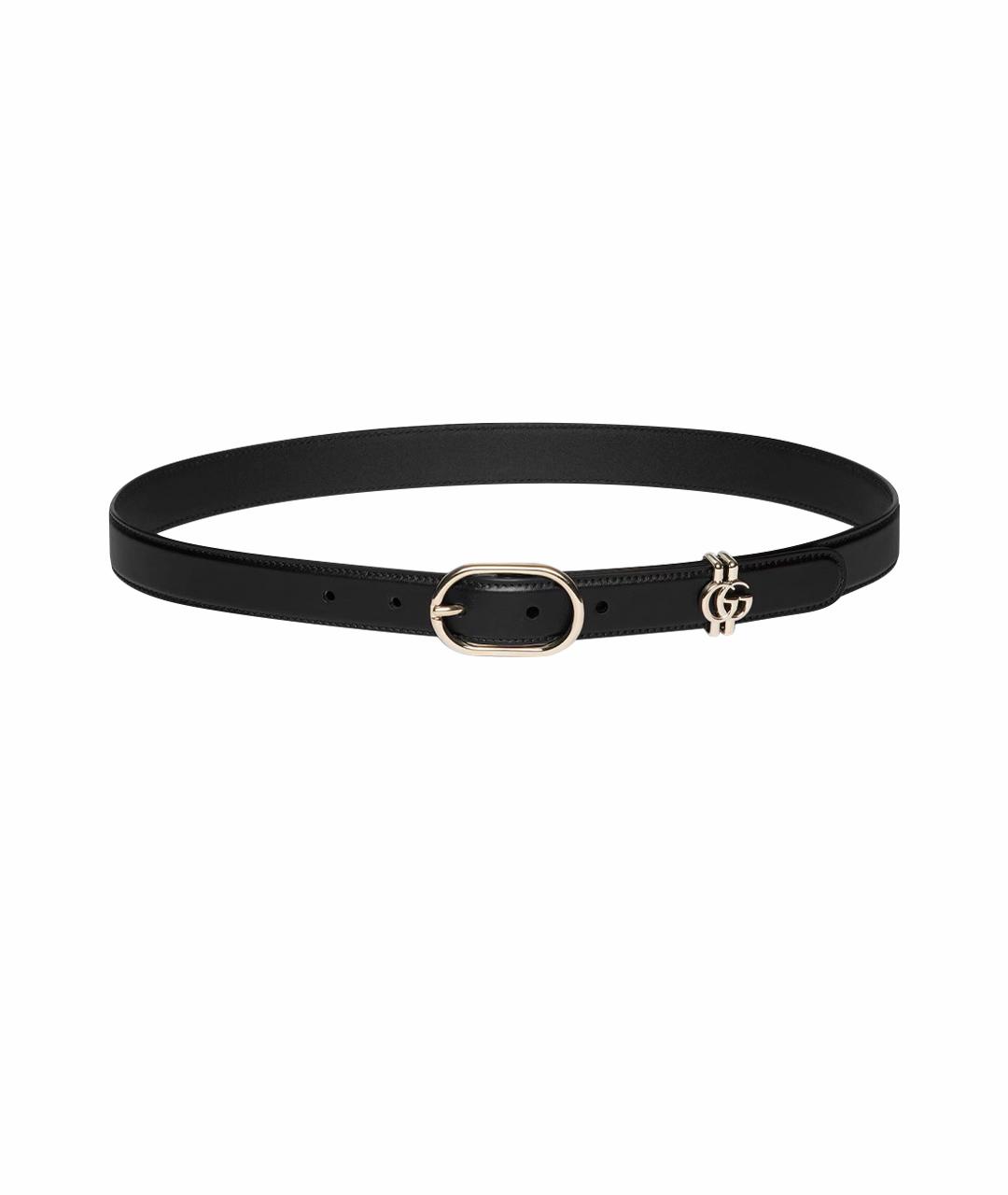 GUCCI Черный кожаный ремень, фото 1