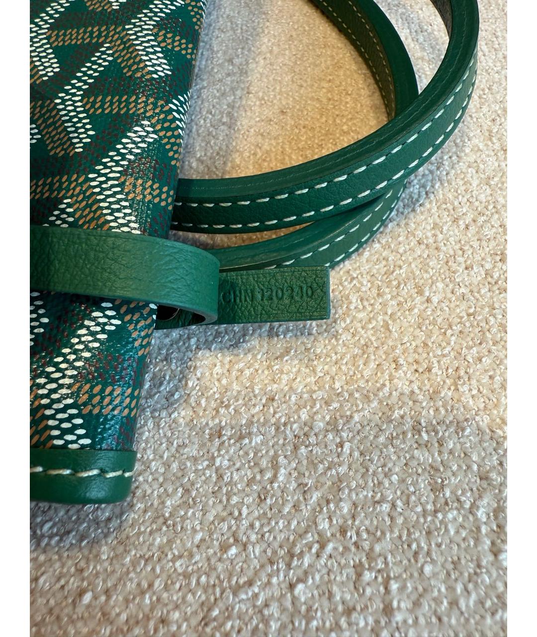 GOYARD Зеленая сумка тоут, фото 6
