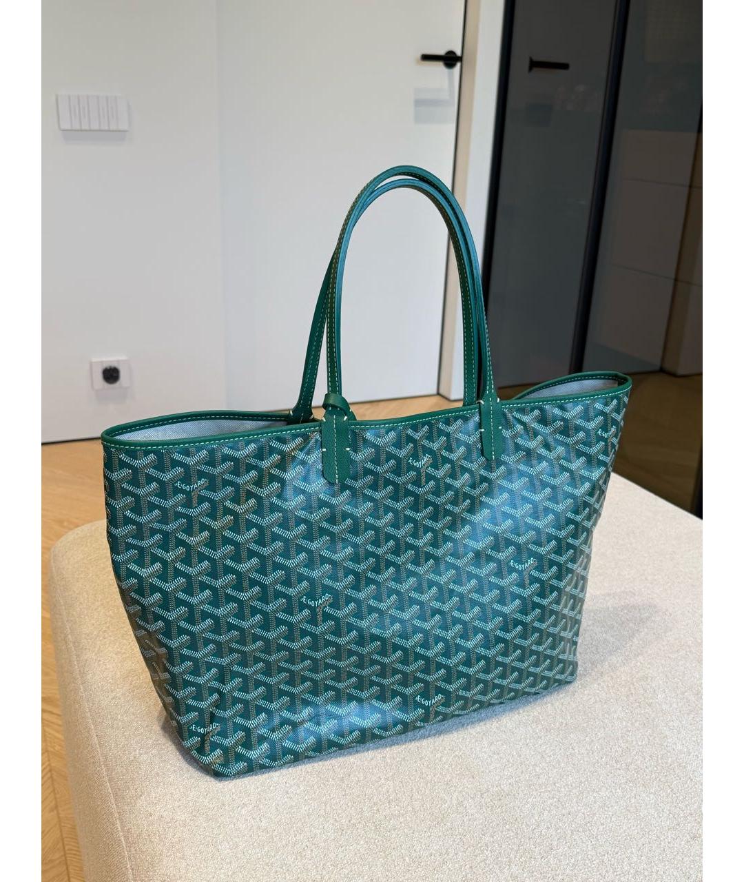 GOYARD Зеленая сумка тоут, фото 2