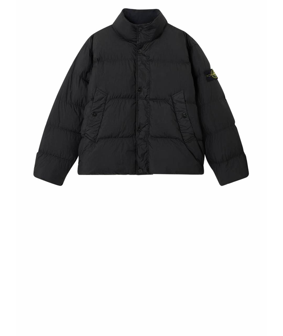 STONE ISLAND Черный пуховик, фото 1