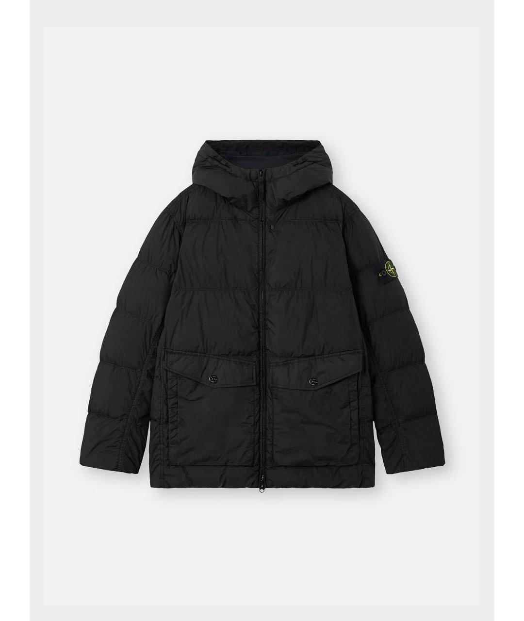 STONE ISLAND Черный пуховик, фото 6