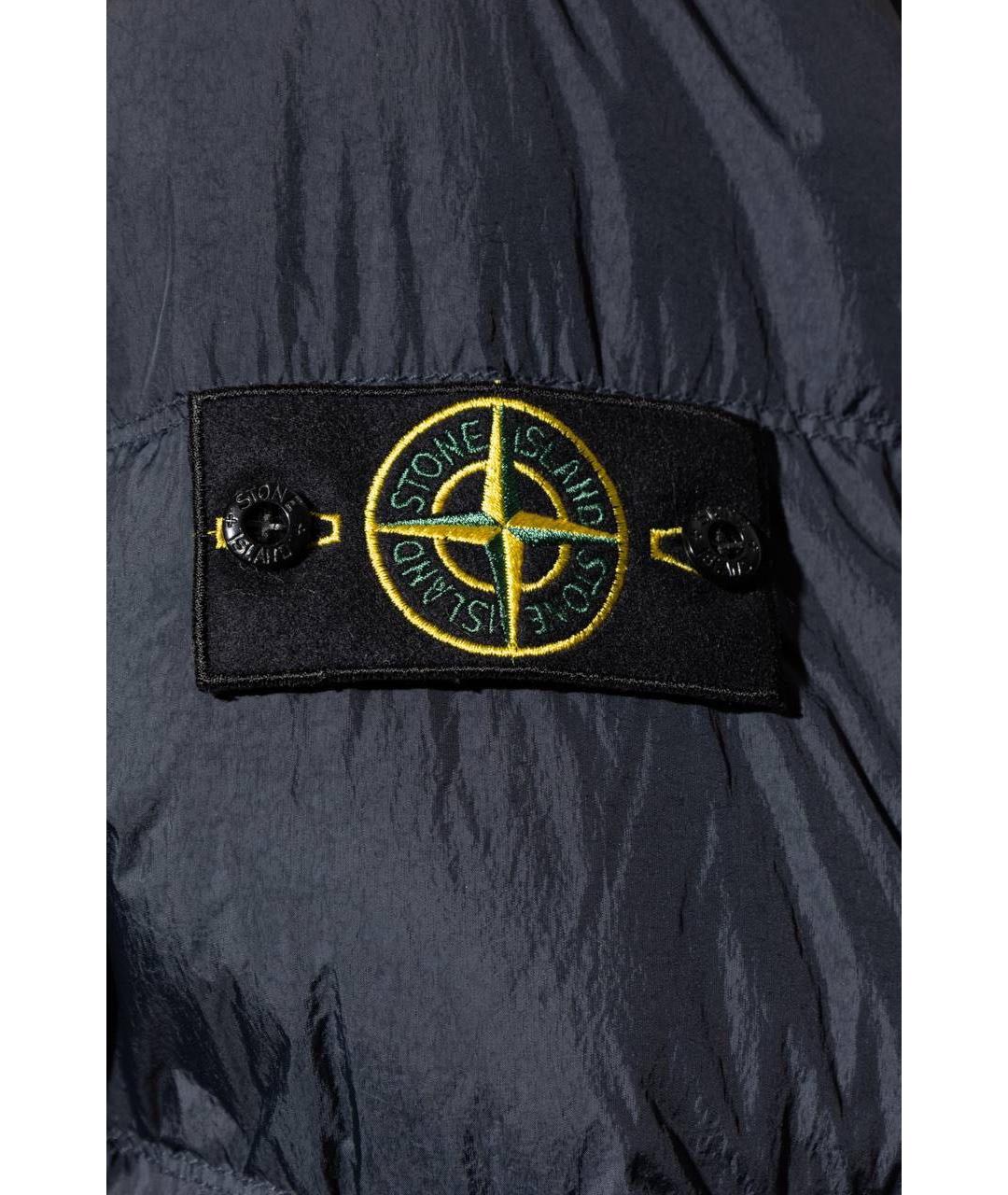 STONE ISLAND Темно-синий пуховик, фото 5