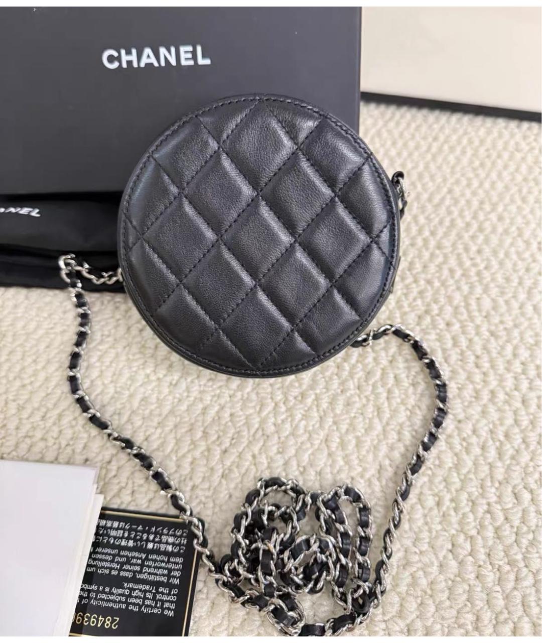 CHANEL Черная кожаная сумка через плечо, фото 4