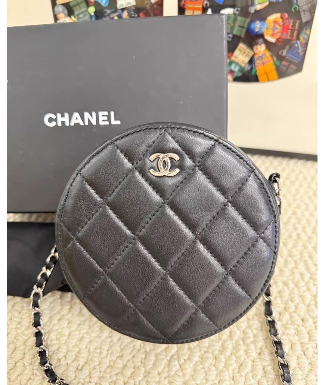 CHANEL Черная кожаная сумка через плечо, фото 3